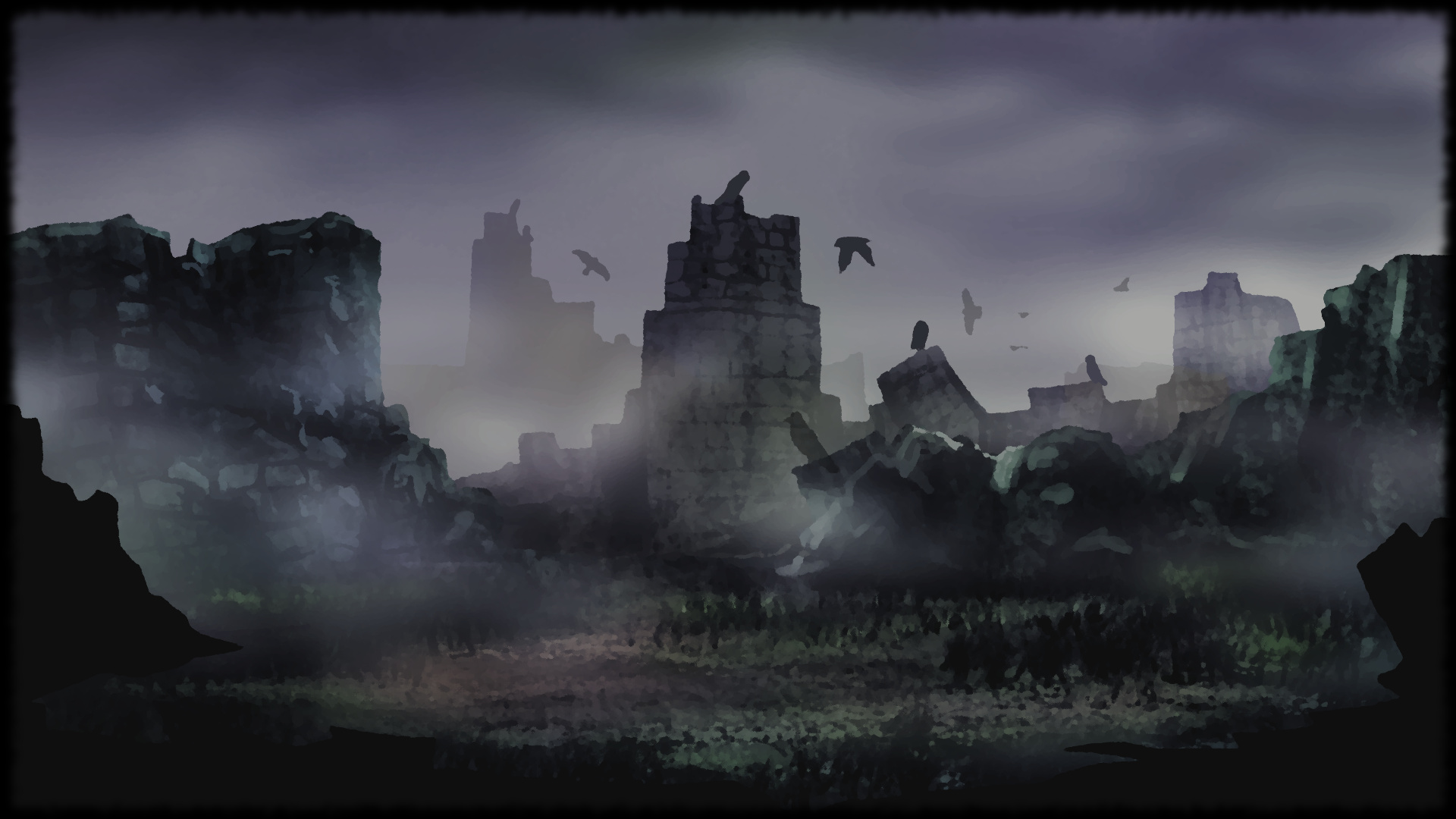 Мрачный разрушенный замок