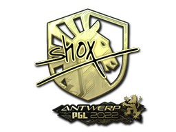 sticker_Sticker | shox (Gold) | Antwerp 2022