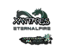Наклейка: XANTARES (блёстки) | Антверпен 2022