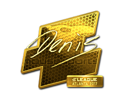 Sticker | denis (Gold) | Atlanta 2017