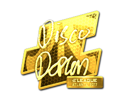 Samolepka | disco doplan (zlatá) | Atlanta 2017