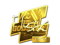 Klistermærke | flusha (Guld) | Atlanta 2017