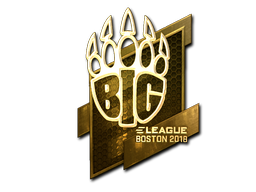 Sticker | BIG (Goud) | Boston 2018