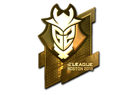 Naklejka | G2 Esports (złota) | Boston 2018