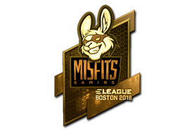 Klistremerke | Misfits Gaming (gull) | Boston 2018