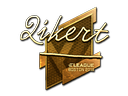 Наклейка: qikert (золотая) | Бостон 2018
