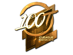 Наклейка | 100 Thieves (золотая) | Бостон-2018
