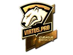 Sticker | Virtus.Pro (Goud) | Boston 2018