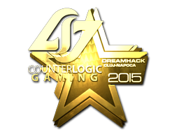 Pegatina | Counter Logic Gaming (dorada) | Cluj-Napoca 2015