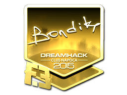 Наклейка | bondik (золотая) | Клуж-Напока-2015