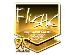 Стикер | flusha (златен) | Cluj-Napoca 2015