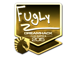 Наклейка | FugLy (золотая) | Клуж-Напока-2015