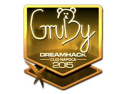 Sticker | GruBy (Goud) | Cluj-Napoca 2015