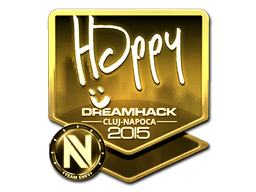 Наліпка | Happy (золота) | Клуж-Напока 2015