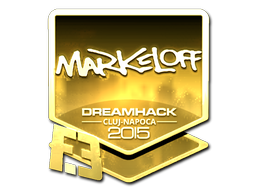 Наклейка | markeloff (золотая) | Клуж-Напока-2015