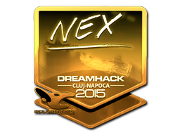 Наклейка | nex (золотая) | Клуж-Напока-2015
