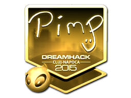 Стикер | Pimp (златен) | Cluj-Napoca 2015