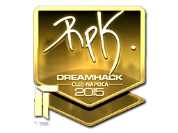 Наклейка | RpK (золотая) | Клуж-Напока-2015