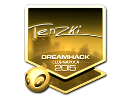 Наклейка | tenzki (золотая) | Клуж-Напока-2015