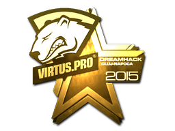 Sticker | Virtus.Pro (Goud) | Cluj-Napoca 2015