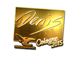 Adesivo | denis (Dourado) | Colônia 2015