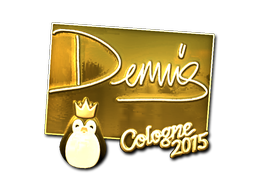 Klistremerke | dennis (gull) | Cologne 2015
