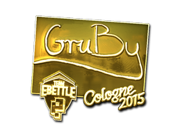 Наклейка | GruBy (золотая) | Кёльн-2015