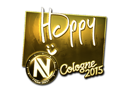 Adesivo | Happy (Dourado) | Colônia 2015