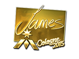 Klistermærke | James (Guld) | Cologne 2015