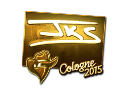 Adesivo | jks (Dourado) | Colônia 2015