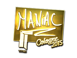 Klistermærke | Maniac (Guld) | Cologne 2015