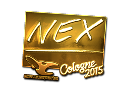 Klistremerke | nex (gull) | Cologne 2015