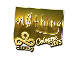 Adesivo | n0thing (Dourado) | Colônia 2015