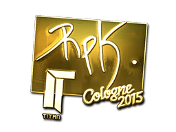 Klistermærke | RpK (Guld) | Cologne 2015