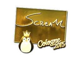 Aufkleber | ScreaM (Gold) | Köln 2015