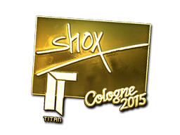 Adesivo | shox (Dourado) | Colônia 2015