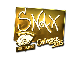 Samolepka | Snax (zlatá) | Kolín nad Rýnem 2015