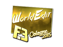 Aufkleber | WorldEdit (Gold) | Köln 2015