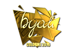 Aufkleber | byali (Gold) | Köln 2016