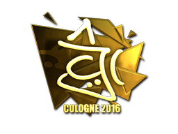 Adesivo | chrisJ (Dourado) | Colônia 2016