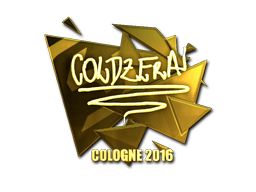Samolepka | coldzera (zlatá) | ESL Cologne 2016
