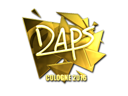 Aufkleber | daps (Gold) | Köln 2016