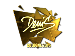 Samolepka | denis (zlatá) | ESL Cologne 2016