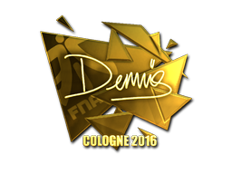 Klistermærke | dennis (Guld) | Cologne 2016