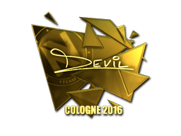 Samolepka | DEVIL (zlatá) | ESL Cologne 2016