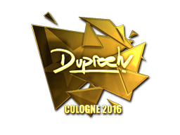 Стикер | dupreeh (златен) | Cologne 2016
