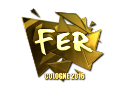 Aufkleber | fer (Gold) | Köln 2016