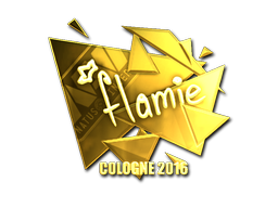 Samolepka | flamie (zlatá) | ESL Cologne 2016