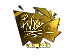 Adesivo | fnx (Dourado) | Colônia 2016