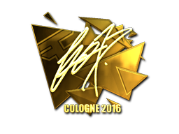 Klistermærke | fox (Guld) | Cologne 2016